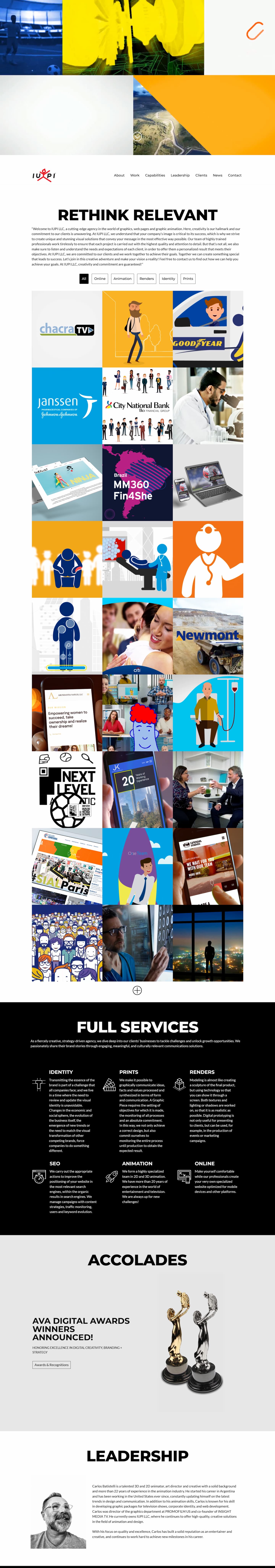 Captura de pantalla del sitio IUPI